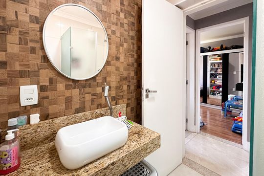 Banheiro Social de apartamento à venda com 3 quartos, 70m² em Centro, São Bernardo do Campo