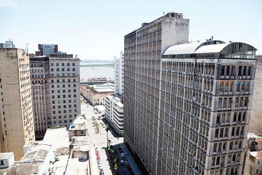 Área Comum - Terraço Vista de apartamento à venda com 1 quarto, 49m² em Centro Histórico, Porto Alegre