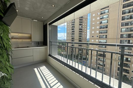 Varanda da Sala de apartamento à venda com 3 quartos, 88m² em Alphaville, Barueri