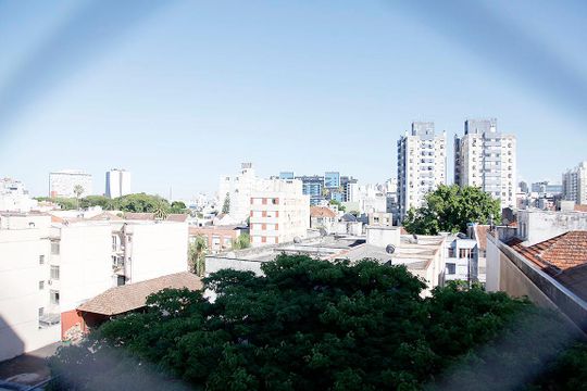 Sala Vista de apartamento à venda com 2 quartos, 63m² em Cidade Baixa, Porto Alegre