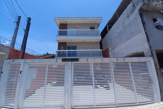 Fachada de casa de condomínio para alugar com 3 quartos, 108m² em Catiapoa, São Vicente