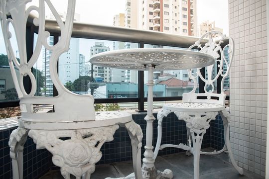 Varanda da Suíte 1 de apartamento à venda com 3 quartos, 149m² em Chácara Inglesa, São Paulo