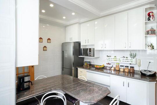Cozinha de apartamento à venda com 3 quartos, 158m² em Vila Caminho do Mar, São Bernardo do Campo
