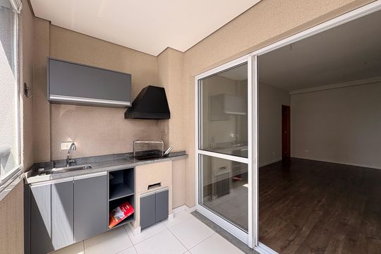 Varanda gourmet  de apartamento à venda com 2 quartos, 80m² em Campestre, Santo André