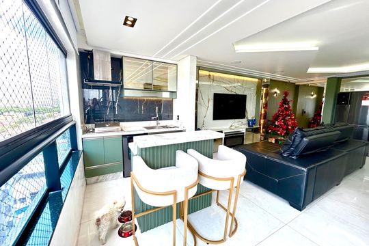Varanda da Sala de apartamento à venda com 2 quartos, 90m² em Vila Augusta, Guarulhos