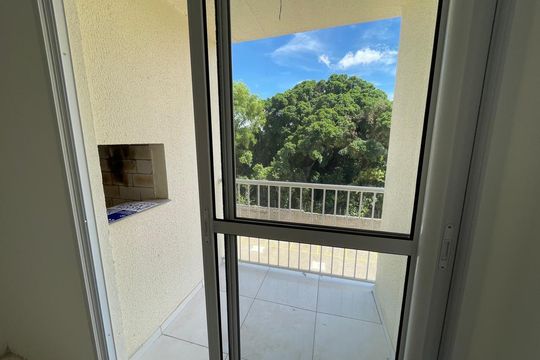 Sacada com Churrasqueria de apartamento para alugar com 2 quartos, 62m² em Industrial, Novo Hamburgo