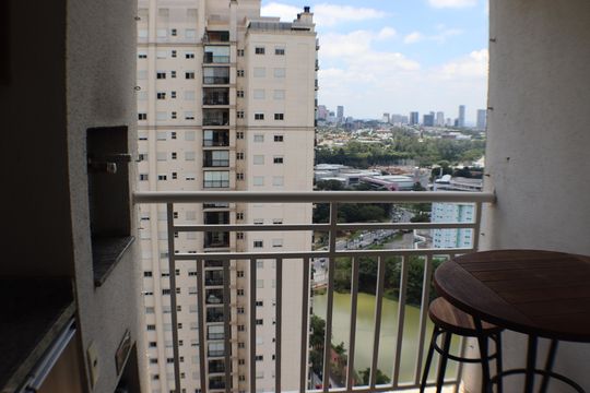 Varanda da Sala de apartamento à venda com 2 quartos, 74m² em Jardim Tupanci, Barueri