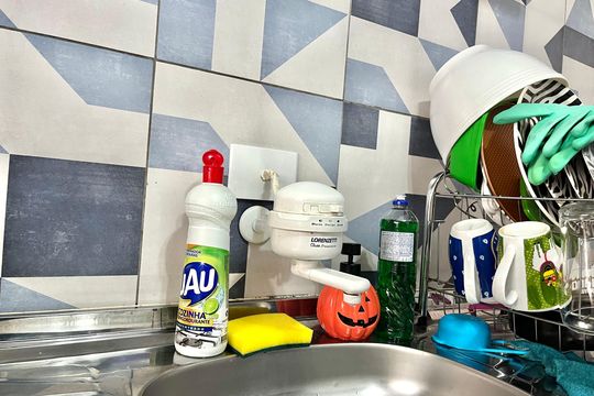 Cozinha de apartamento à venda com 2 quartos, 55m² em Parque Imperial, São Paulo