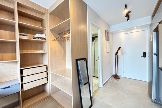 Banheiro Social de kitnet/studio à venda com 1 quarto, 26m² em Vila Olímpia, São Paulo