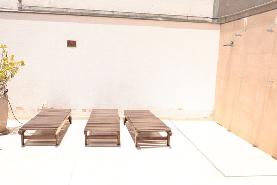 Terraço e Ducha de kitnet/studio à venda com 1 quarto, 25m² em Centro Histórico de São Paulo, São Paulo