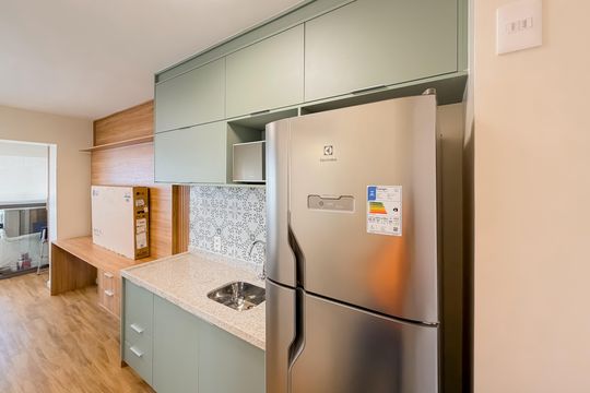 Cozinha de kitnet/studio para alugar com 1 quarto, 29m² em Vila Mariana, São Paulo