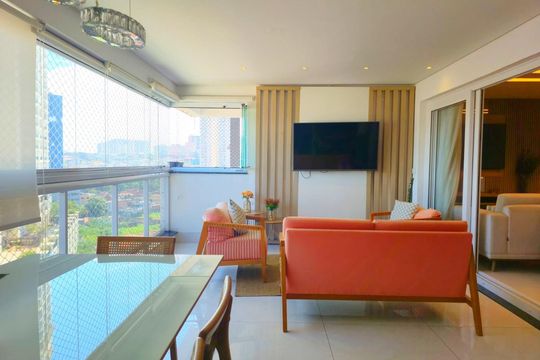 Varanda da Sala de apartamento à venda com 3 quartos, 159m² em Vila Rosalia, Guarulhos