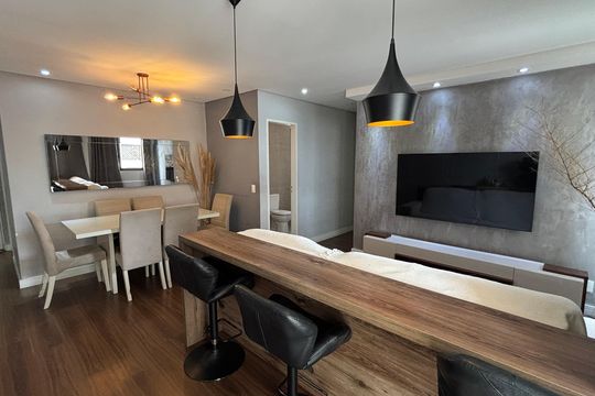 Sala  de apartamento para alugar com 2 quartos, 80m² em Vila Floresta, Santo André