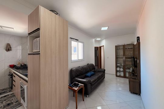 Sala de apartamento à venda com 2 quartos, 112m² em Vila Alzira, Santo André