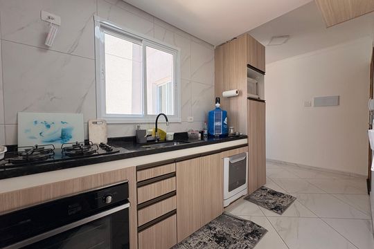 Cozinha de apartamento à venda com 2 quartos, 112m² em Vila Alzira, Santo André