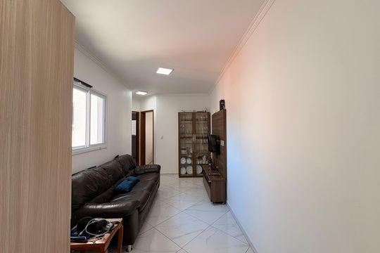 Sala de apartamento à venda com 2 quartos, 112m² em Vila Alzira, Santo André