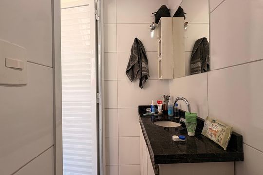 Lavabo de apartamento à venda com 2 quartos, 112m² em Vila Alzira, Santo André