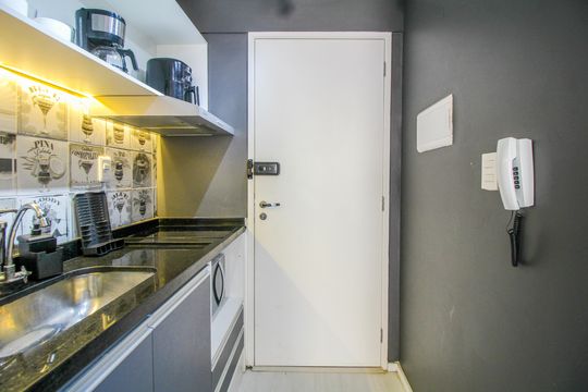 Cozinha de kitnet/studio à venda com 1 quarto, 28m² em Brás, São Paulo