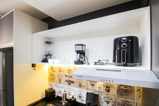 Cozinha de kitnet/studio à venda com 1 quarto, 28m² em Brás, São Paulo
