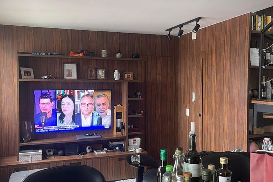 Sala de apartamento à venda com 1 quarto, 109m² em Cidade Monções, São Paulo