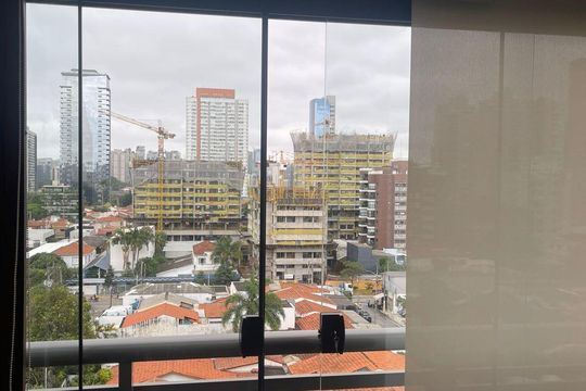 Sala de apartamento à venda com 1 quarto, 109m² em Cidade Monções, São Paulo
