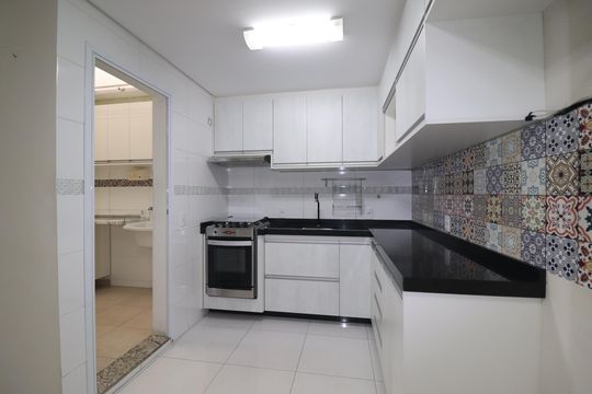 Cozinha de apartamento à venda com 2 quartos, 55m² em Jardim Ana Maria, Santo André