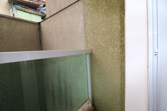 Varanda Quarto 1 suíte de apartamento à venda com 2 quartos, 55m² em Jardim Ana Maria, Santo André