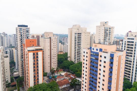 Vista da Sacada da Suite de apartamento à venda com 5 quartos, 290m² em Vila Mascote, São Paulo