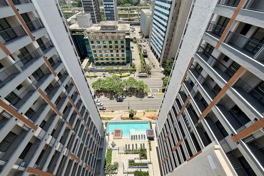 Vista  de kitnet/studio para alugar com 0 quarto, 24m² em Vila Cordeiro, São Paulo