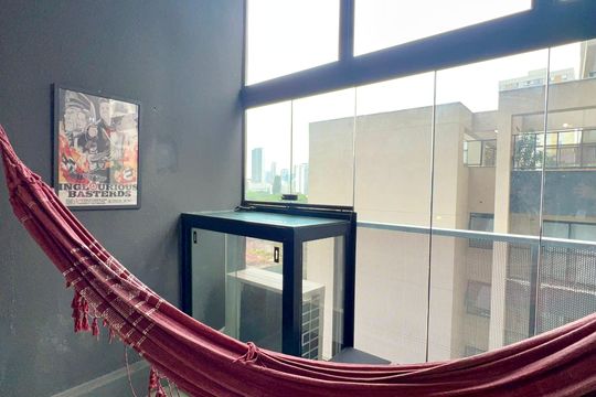 Varanda de kitnet/studio à venda com 1 quarto, 25m² em Pinheiros, São Paulo