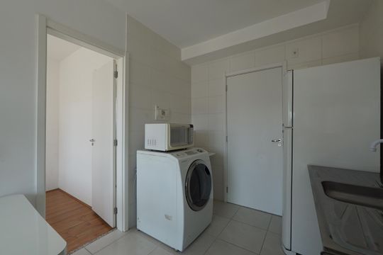 Cozinha de apartamento à venda com 1 quarto, 29m² em Jardim da Gloria, São Paulo