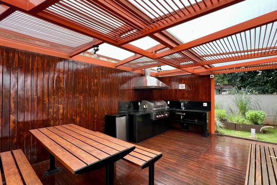 Churrasqueira de kitnet/studio para alugar com 1 quarto, 30m² em Vila Madalena, São Paulo