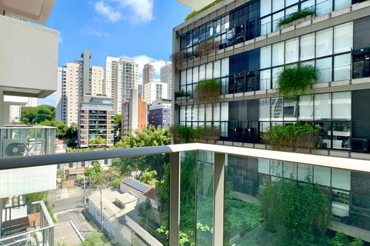 Varanda de kitnet/studio para alugar com 1 quarto, 30m² em Vila Madalena, São Paulo