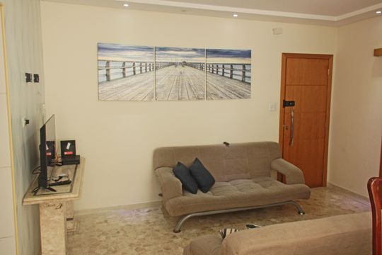 Sala de apartamento para alugar com 3 quartos, 210m² em Ponta da Praia, Santos