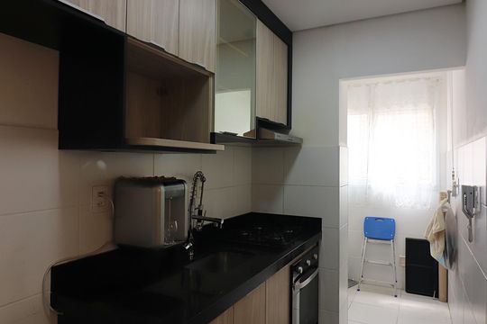 Cozinha  de apartamento à venda com 2 quartos, 56m² em Planalto, São Bernardo do Campo