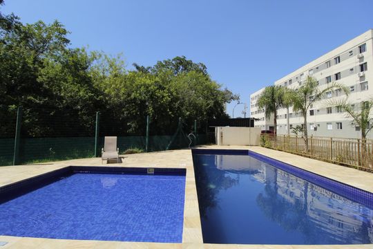 Área comum - Piscina de apartamento à venda com 2 quartos, 50m² em Santa Fé, Porto Alegre