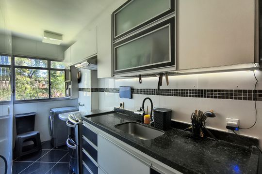 Cozinha - Armários de apartamento à venda com 2 quartos, 59m² em Taquara, Rio de Janeiro