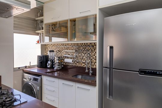 Cozinha de apartamento à venda com 2 quartos, 45m² em Vila Mazzei, São Paulo