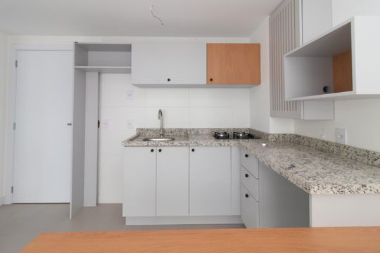 Cozinha de apartamento para alugar com 1 quarto, 34m² em Farroupilha, Porto Alegre