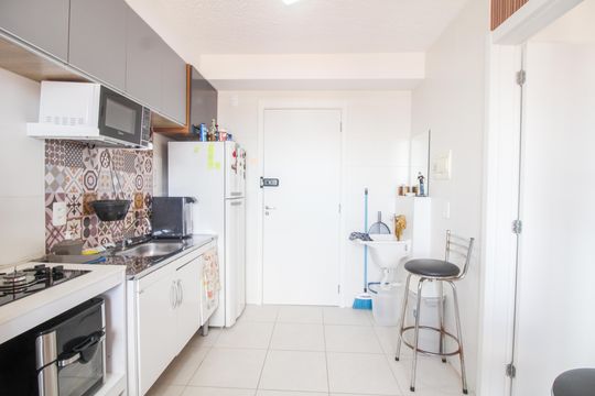 Cozinha de apartamento para alugar com 1 quarto, 28m² em Alto da Mooca, São Paulo