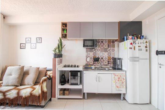 Cozinha de apartamento para alugar com 1 quarto, 28m² em Alto da Mooca, São Paulo