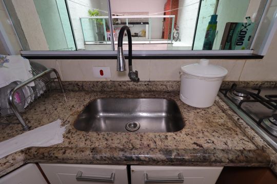 Cozinha - Pia de casa à venda com 3 quartos, 80m² em Jardim Santo Alberto, Santo André