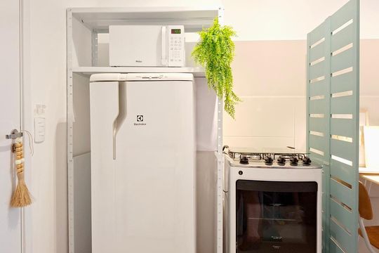 Cozinha de apartamento à venda com 1 quarto, 27m² em Vila Butantã, São Paulo