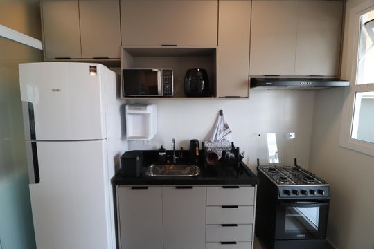 Cozinha de apartamento para alugar com 2 quartos, 70m² em Tibery, Uberlândia