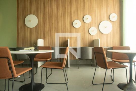 Área comum - Coworking de kitnet/studio para alugar com 1 quarto, 28m² em Mirandópolis, São Paulo