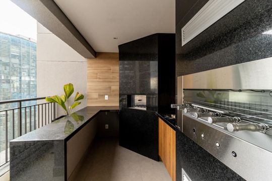 Churrasqueira de kitnet/studio para alugar com 1 quarto, 22m² em República, São Paulo