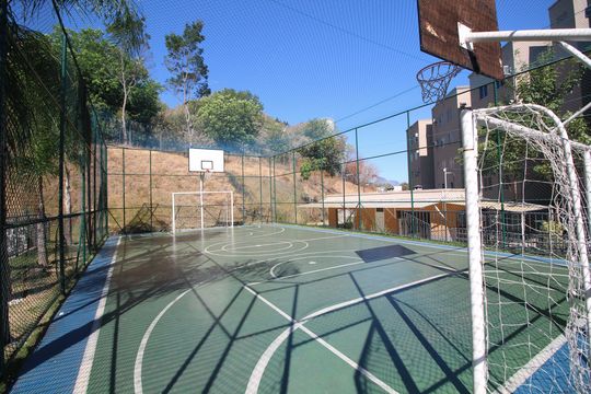 Área Comum - Quadra Poliesportiva de apartamento para alugar com 2 quartos, 45m² em Taquara, Rio de Janeiro