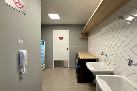 Lavanderia  de kitnet/studio para alugar com 1 quarto, 25m² em Itaim Bibi, São Paulo