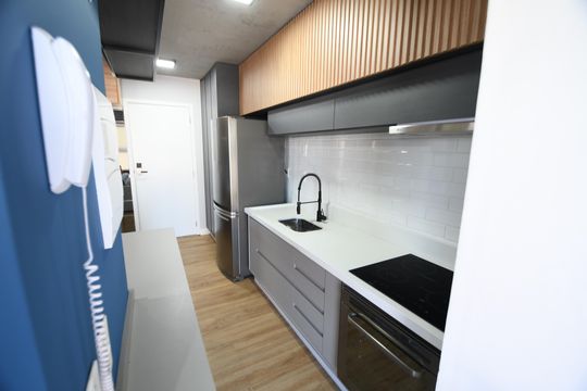 Cozinha de casa de condomínio à venda com 1 quarto, 40m² em Cambuí, Campinas