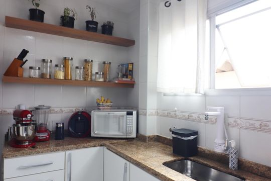 Cozinha e Área de Serviço de apartamento à venda com 3 quartos, 64m² em Vila Jerusalem, São Bernardo do Campo